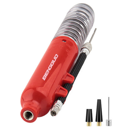 BENGGUO Portable Mini Air Pump for Soccer Basketball Volleyball Pool Toys Multi-Purpose Hand Inflator with Valve Adapters