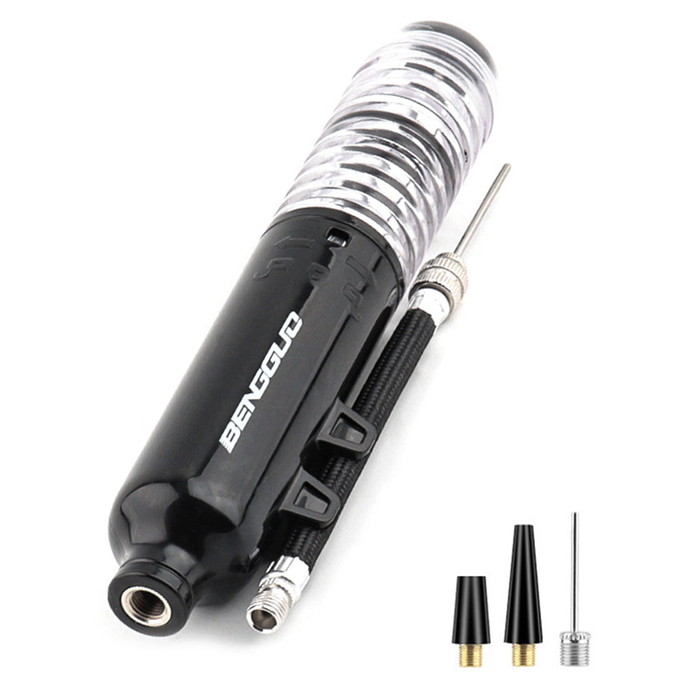 BENGGUO Portable Mini Air Pump for Soccer Basketball Volleyball Pool Toys Multi-Purpose Hand Inflator with Valve Adapters