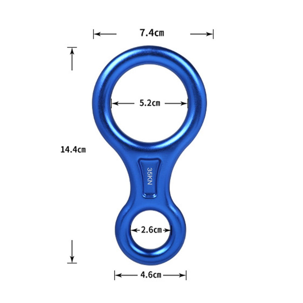 XINDA TP8601P 35KN Aluminum Alloy 8 Descender Heavy Duty Climbing Gear Downhill Equipment Rigging Plate