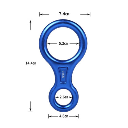 XINDA TP8601P 35KN Aluminum Alloy 8 Descender Heavy Duty Climbing Gear Downhill Equipment Rigging Plate