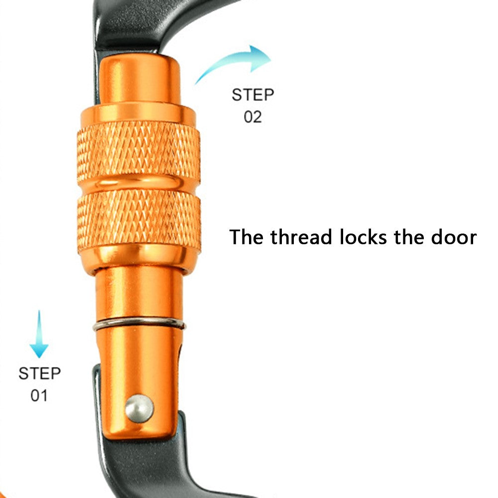 XINDA XD-8128 11.3x7.3cm Carabiner Clip D-Shape Rock Climbing Hanging Hook
