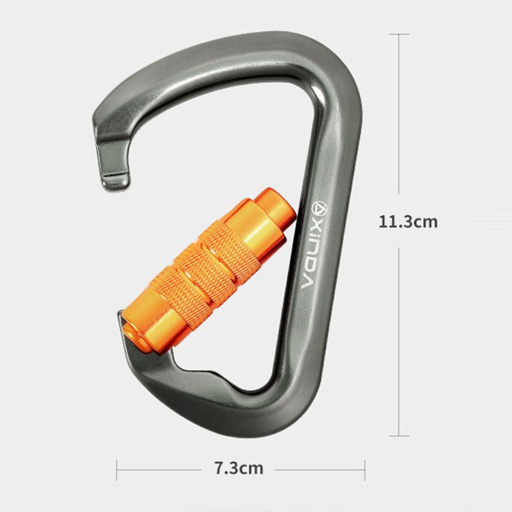 XINDA XD-8128 11.3x7.3cm Carabiner Clip D-Shape Rock Climbing Hanging Hook