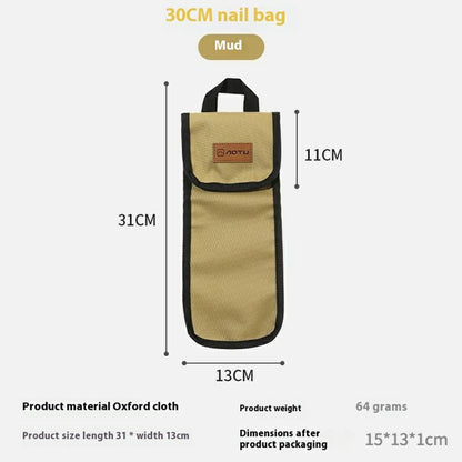 AOTU AT6943 30cm Tent Peg Oxford Cloth Storage Bag for Outdoor Camping Ground Nail Supplies
