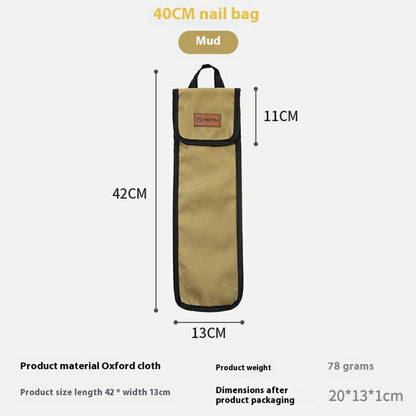 AOTU AT6943 40cm Tent Peg Oxford Cloth Storage Bag for Outdoor Camping Ground Nail Supplies