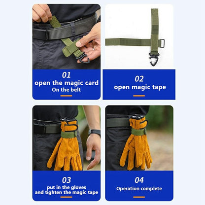 Nylon Carabiner Strap Outdoor Hiking Camping Fastener Hook Hang Wrap