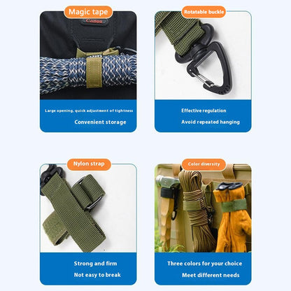 Nylon Carabiner Strap Outdoor Hiking Camping Fastener Hook Hang Wrap