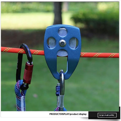 XINDA XD-8611 Large Rescue Pulley Aluminum-Magnesium Alloy Climbing Gear for Rappelling Zipline High Altitude Operations