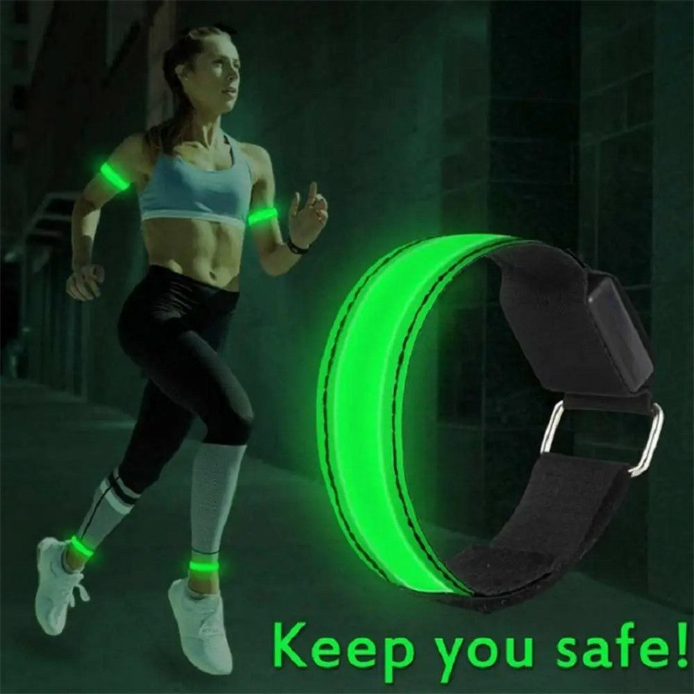 Rechargeable LED Armband Outdoor Sports Night Running Safety LED Light Arm Band
