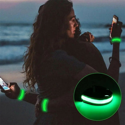 Rechargeable LED Armband Outdoor Sports Night Running Safety LED Light Arm Band