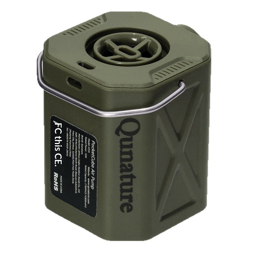 QUNATURE 3 in 1 Mini Electric Air Pump Portable Deflator Built-in 3 Brightness Levels Camping Light with 5 Air Nozzles
