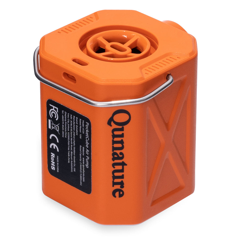 QUNATURE 3 in 1 Mini Electric Air Pump Portable Deflator Built-in 3 Brightness Levels Camping Light with 5 Air Nozzles