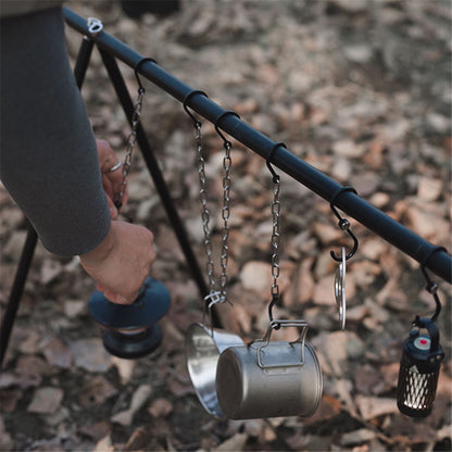 SHINETRIP A352 Aluminum Alloy Campfire Cooking Stand Set with Lamp Hanger Camping Cookware Hooks