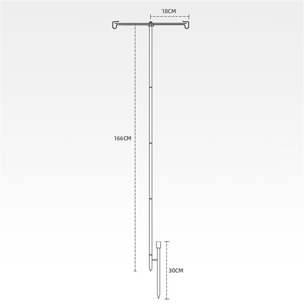 SHINETRIP A317 Portable Folding Aluminum Alloy Camping Lamp Hanging Pole Dual Head Lantern Holder
