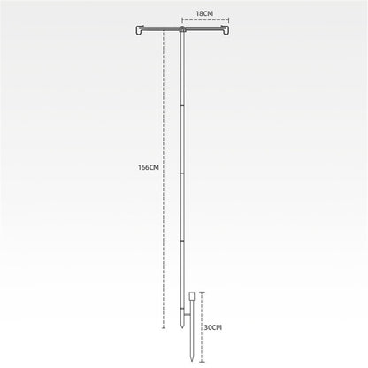 SHINETRIP A317 Portable Folding Aluminum Alloy Camping Lamp Hanging Pole Dual Head Lantern Holder
