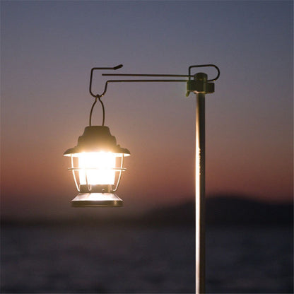 SHINETRIP A317 Portable Folding Aluminum Alloy Camping Lamp Hanging Pole Dual Head Lantern Holder