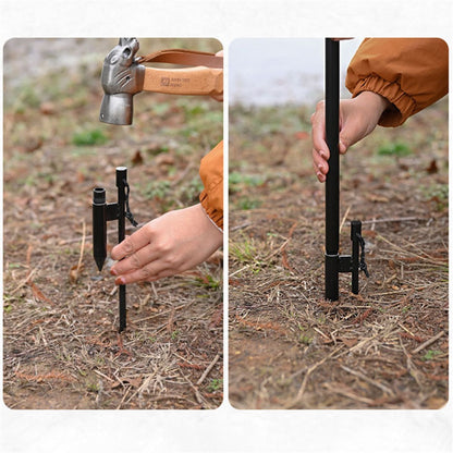 SHINETRIP A317 Portable Folding Aluminum Alloy Camping Lamp Hanging Pole Dual Head Lantern Holder
