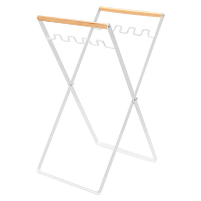 HALIN Iron+Wood Trash Bag Holder Portable Outdoor Waste Bag Hanger Rack Stand for Camping Hiking
