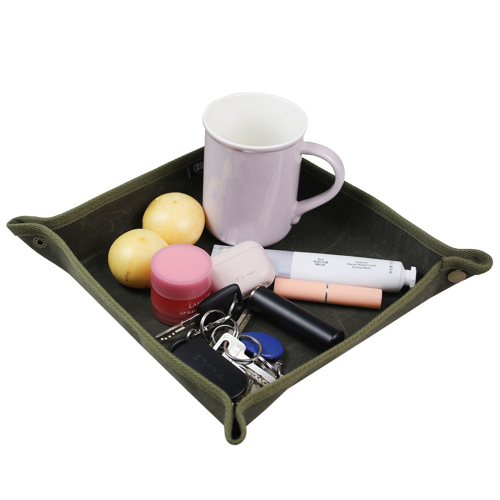 MYDAYS OUTDOOR Outdoor Foldable Waterproof Canvas Camping Desktop Storage Tray