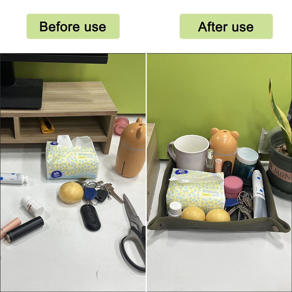 MYDAYS OUTDOOR Outdoor Foldable Waterproof Canvas Camping Desktop Storage Tray