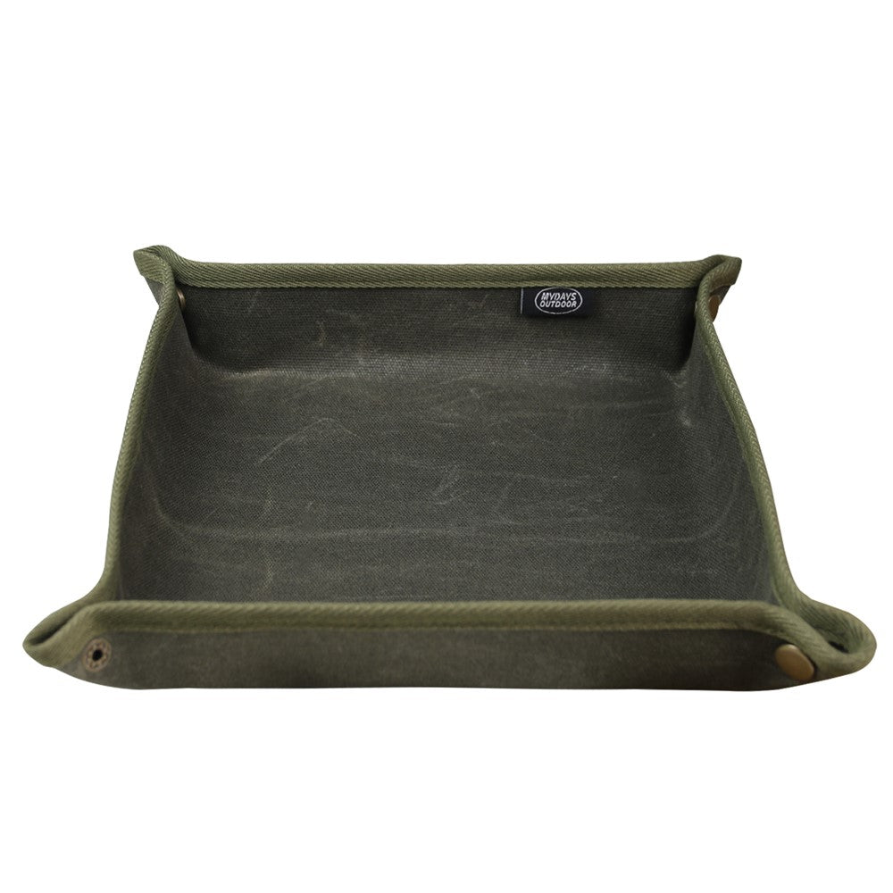 MYDAYS OUTDOOR Outdoor Foldable Waterproof Canvas Camping Desktop Storage Tray