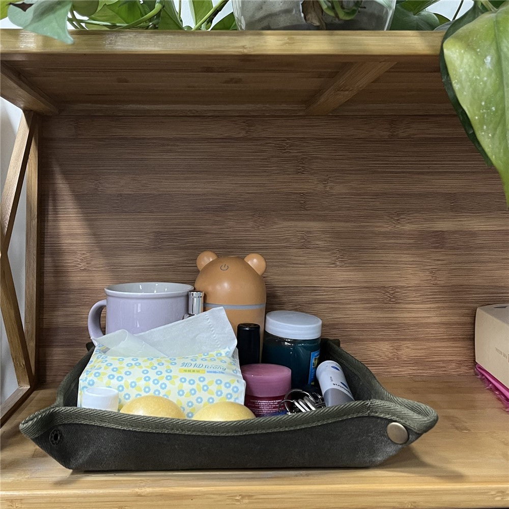 MYDAYS OUTDOOR Outdoor Foldable Waterproof Canvas Camping Desktop Storage Tray