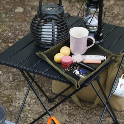 MYDAYS OUTDOOR Outdoor Foldable Waterproof Canvas Camping Desktop Storage Tray