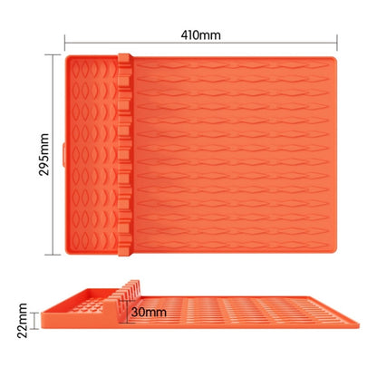 Camping BBQ Tools Silicone Mat Barbecue Grill Utensil Holder Mat
