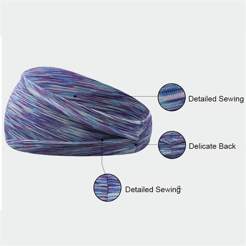 C41 Elastic Workout Sports Yoga Hair Bands Non-slip Moisture Wicking Headbands for Women and Men