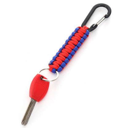 Outdoor Camping Carabiner Parachute Rope Anti-lost Braided Lanyard with Key Ring