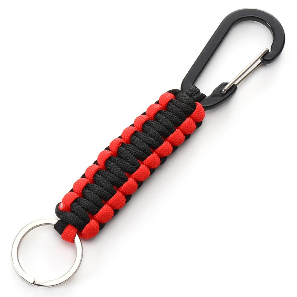 Outdoor Camping Carabiner Parachute Rope Anti-lost Braided Lanyard with Key Ring