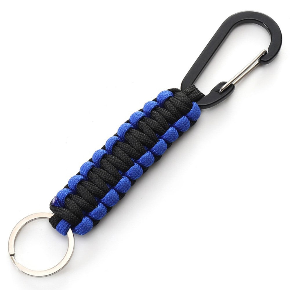 Outdoor Camping Carabiner Parachute Rope Anti-lost Braided Lanyard with Key Ring