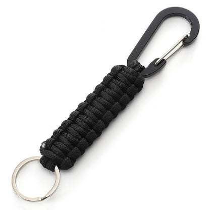 Outdoor Camping Carabiner Parachute Rope Anti-lost Braided Lanyard with Key Ring