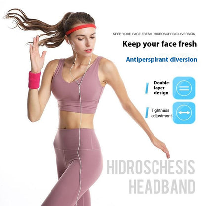 AOLIKES TD-2113 Non Slip Silicone Sweatband for Sports / Fitness Running Sweat Wicking Adjustable Headband