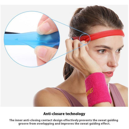 AOLIKES TD-2113 Non Slip Silicone Sweatband for Sports / Fitness Running Sweat Wicking Adjustable Headband
