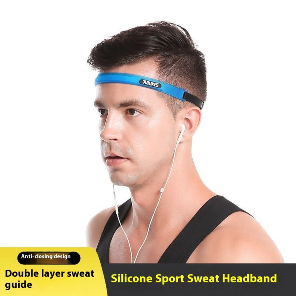 AOLIKES TD-2113 Non Slip Silicone Sweatband for Sports / Fitness Running Sweat Wicking Adjustable Headband