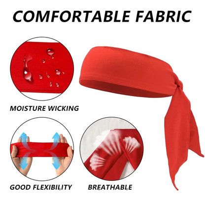 1Pc Outdoor Quick-Dry Headband Sweat-Absorbent Tennis Headscarf Elastic for Men Women