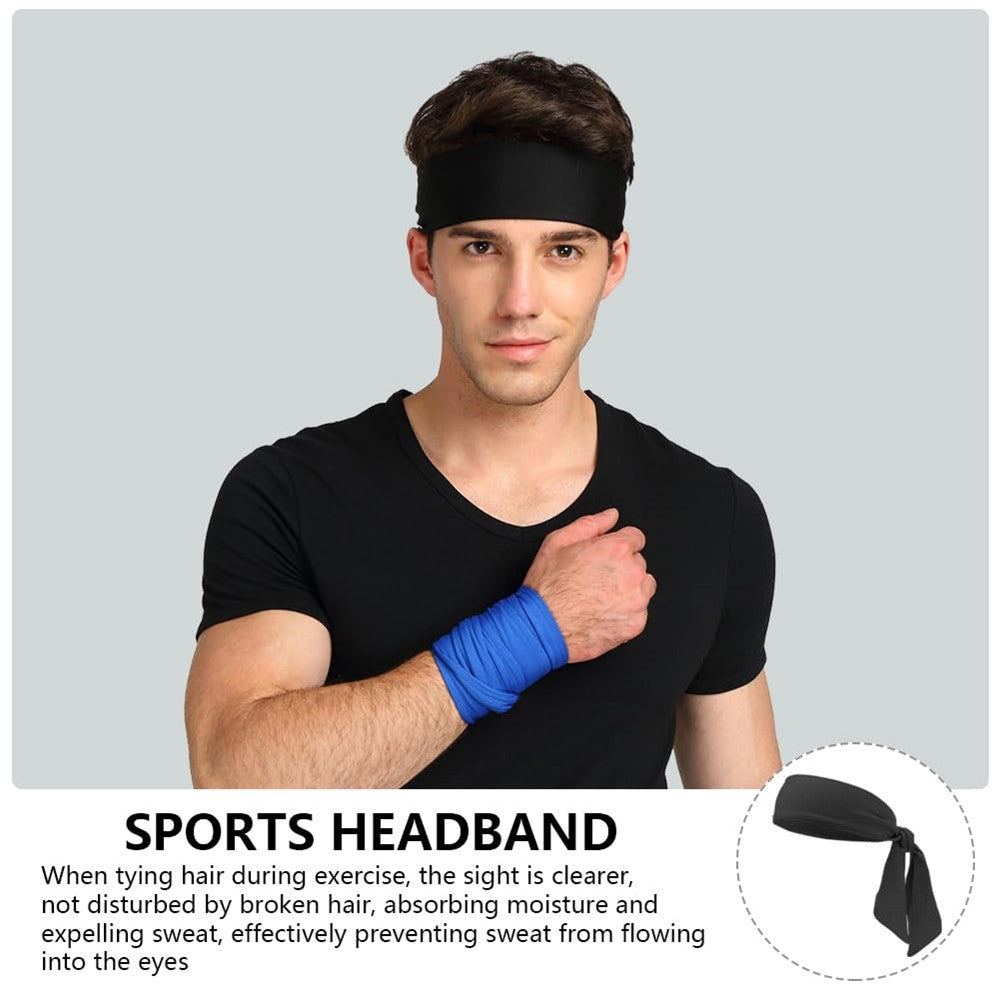 1Pc Outdoor Quick-Dry Headband Sweat-Absorbent Tennis Headscarf Elastic for Men Women