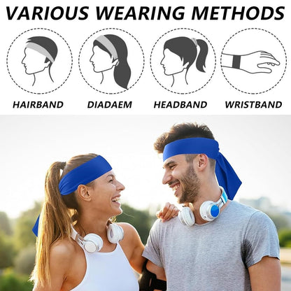 1Pc Outdoor Quick-Dry Headband Sweat-Absorbent Tennis Headscarf Elastic for Men Women