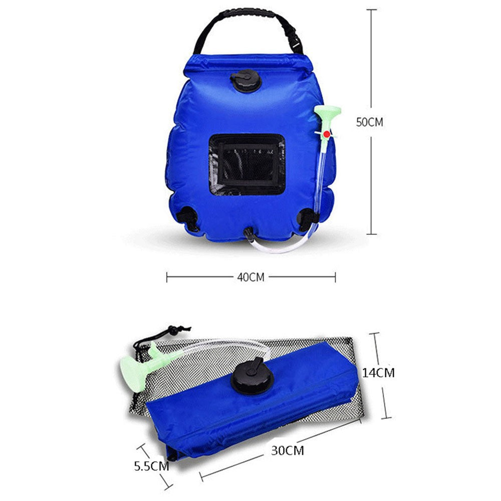 AOTU AT6628 20L Portable Shower Bag Solar Heating Shower Bag for Outdoor Camping Hiking