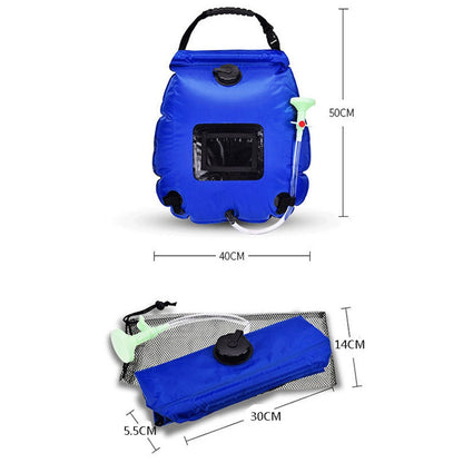 AOTU AT6628 20L Portable Shower Bag Solar Heating Shower Bag for Outdoor Camping Hiking