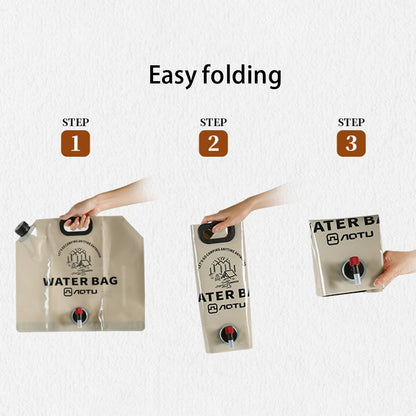 AOTU 9L Outdoor Camping Water Bag Foldable Water Storage Carrier for Hiking Climbing (BPA-Free, No FDA Certificate)