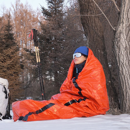 LUCKSTONE Outdoor Thermal Aluminum Film Emergency Survival Sleeping Bag with Storage Bag
