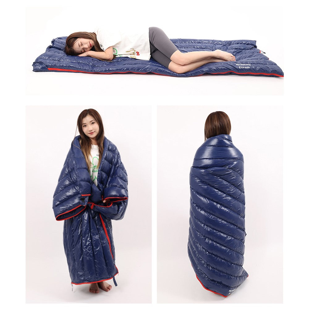 MOUNTAIN DREAM 400g Goose Down Ultra Light Portable Camping Sleeping Bag with Storage Pouch