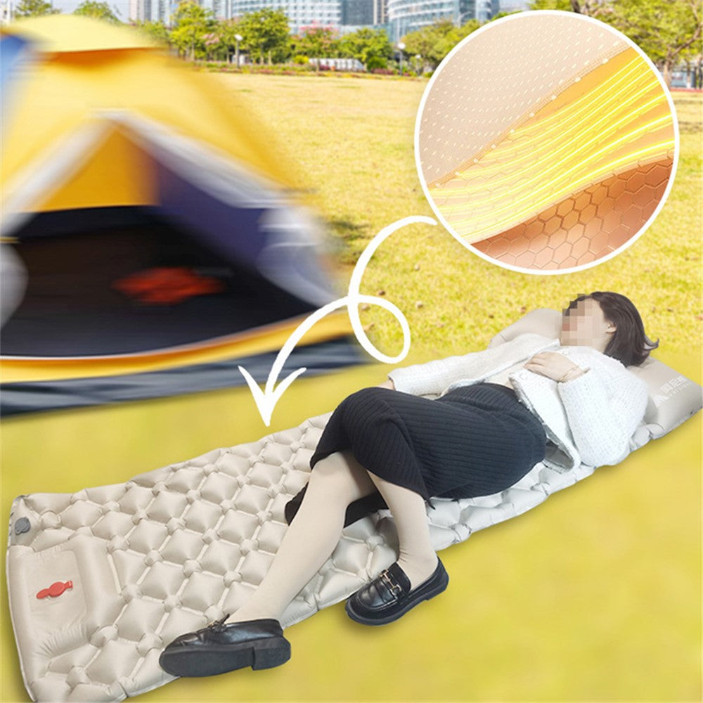 Camping Mattress Sleeping Mat Built-In Foot Pump Inflatable Sleeping Pad