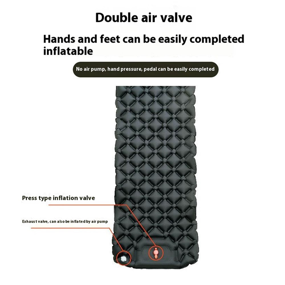LX-T04 Easy Inflatable Camping Mattress Sleeping Mat TPU+Nylon Sleeping Pad