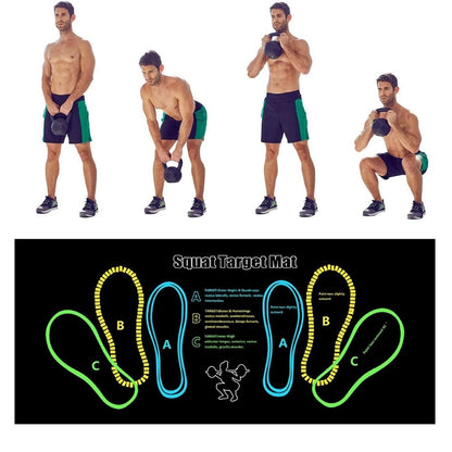 Squat Target Mat 35 x 80CM Crystal Velvet Silicone Base Hip Muscle Training Pad Workout Assistant