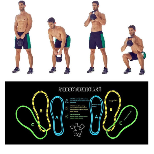 Squat Target Mat 35 x 80CM Crystal Velvet Silicone Base Hip Muscle Training Pad Workout Assistant