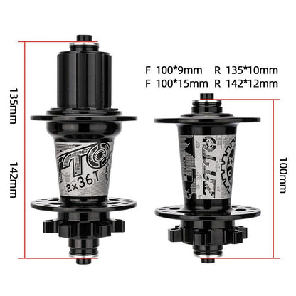 ZTTO DR290 1 Pair MTB Bicycle 8-13 Speed Disc Brake Hub 32 Holes 6 Pawls Thru Axle Bike Disc Brake Hub