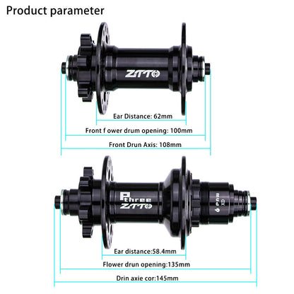 ZTTO P3 1 Pair MTB Bicycle 8-11 Speed 32H 6 Pawls Aluminum Alloy Disc Brake Hub
