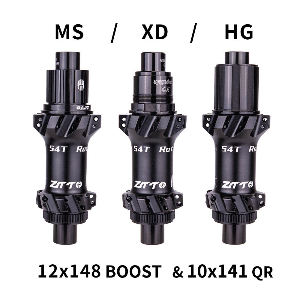 ZTTO M1 Aluminum Alloy 1 Pair MTB Bicycle Hub 28 Holes 54T Ratchet Freehub Hub
